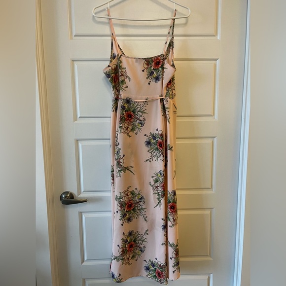 Topshop pink floral midi wrap dress, size 6 - Picture 6 of 6